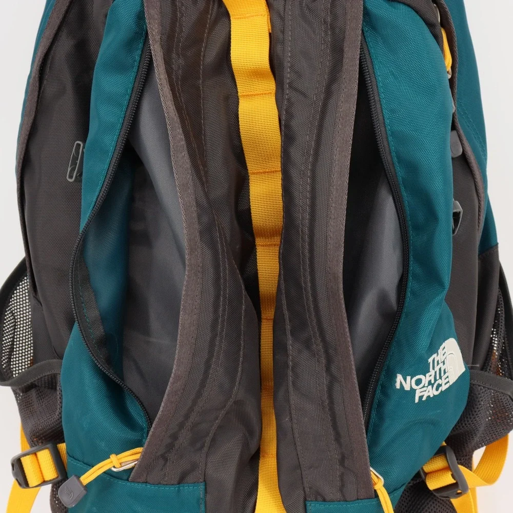 The North Face Kinkajou Backpack Teal Grey Yellow Hiking Daypack APNU T118/T518